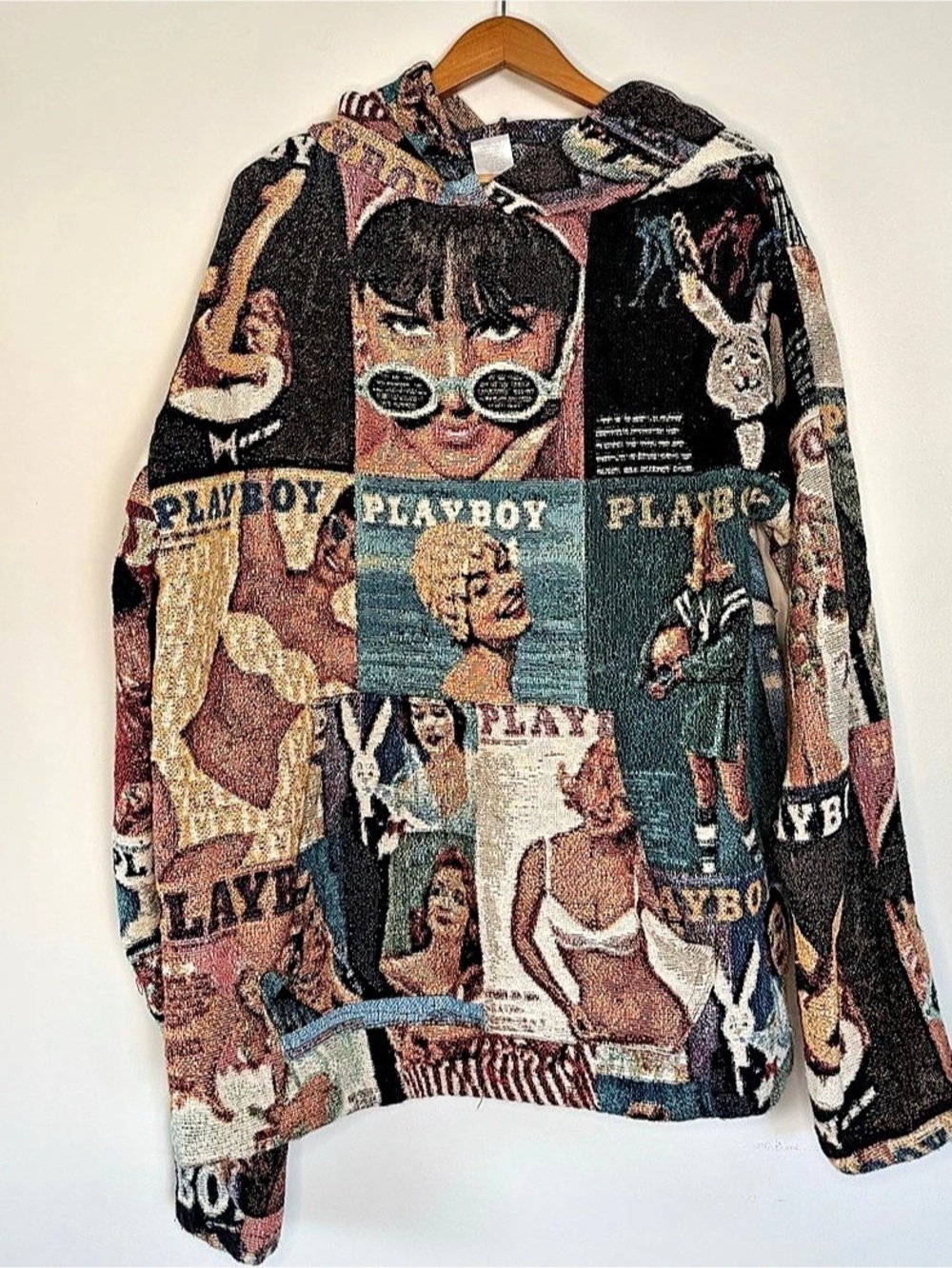 RANGAEA/RAGA x Playboy Woven Knit Hoodie - *Possibly Sz L*